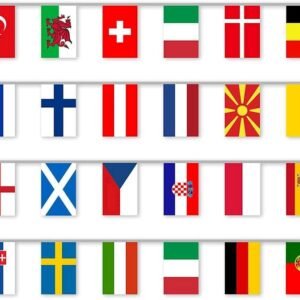 Wimpelkette 24 Länderflaggen 6 m, EM 2020
